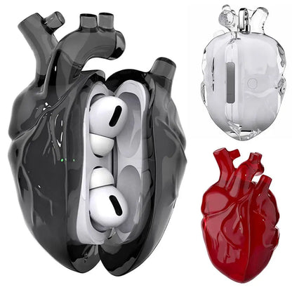 Halloween Bluetooth Earphone Case For Airpods 3/Pro 2 Red Heart Shape Anti-Fall Anti-scratch Protective Bag Fun Decoration