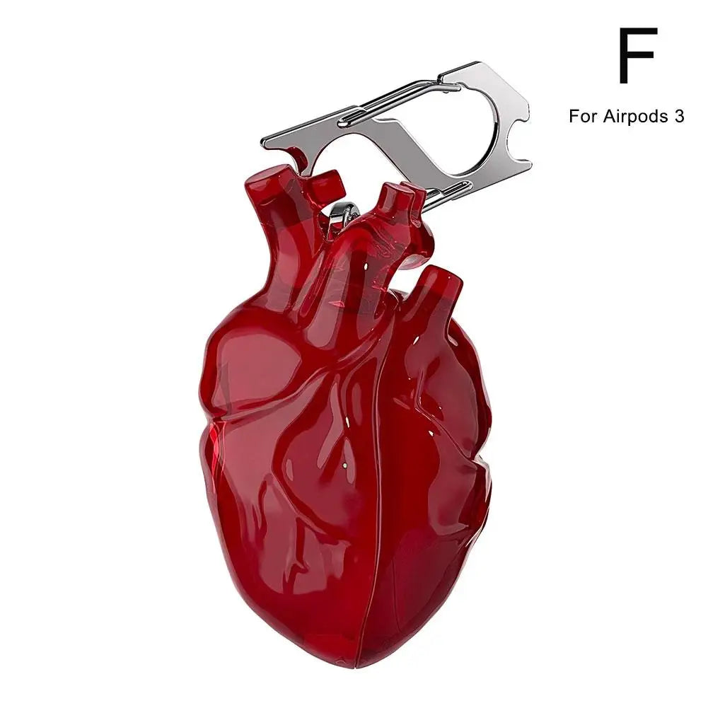 Halloween Bluetooth Earphone Case For Airpods 3/Pro 2 Red Heart Shape Anti-Fall Anti-scratch Protective Bag Fun Decoration