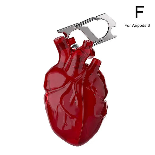 Halloween Bluetooth Earphone Case For Airpods 3/Pro 2 Red Heart Shape Anti-Fall Anti-scratch Protective Bag Fun Decoration