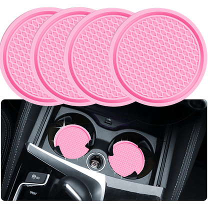 ZukMi Car Cup Coaster, 4pcs Universal Non-Slip Cup Holders Embedded in Ornaments Coaster, Car Interior Accessories,Universal Fit Auto Cup Holders Accessories for Women and for Man