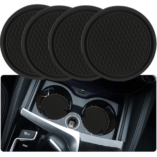 ZukMi Car Cup Coaster, 4pcs Universal Non-Slip Cup Holders Embedded in Ornaments Coaster, Car Interior Accessories,Universal Fit Auto Cup Holders Accessories for Women and for Man