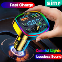 Hands-Free Car MP3 Player with USB PD Charging, Wireless FM Transmitter, Dual USB Ports, True 3.1A Power Delivery