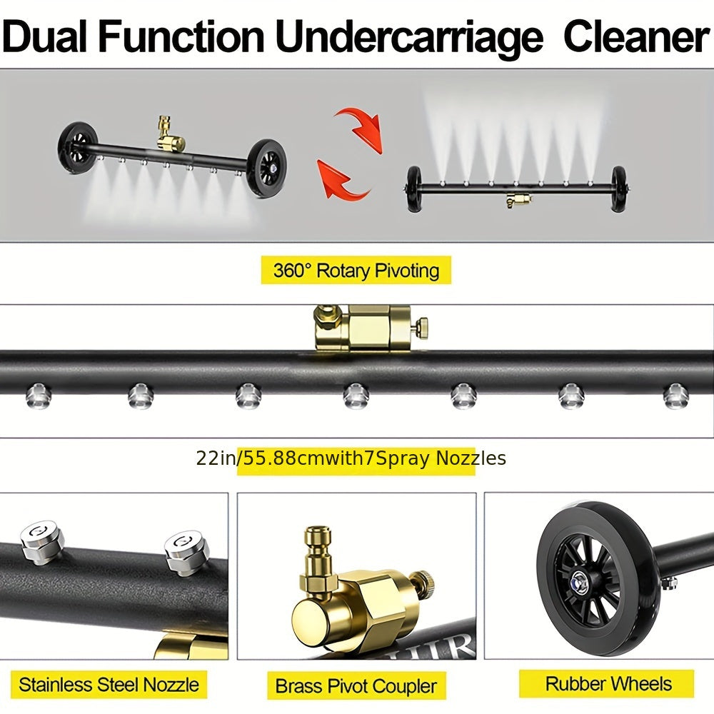2-in-1 High-Pressure Washer with Water Broom, 22