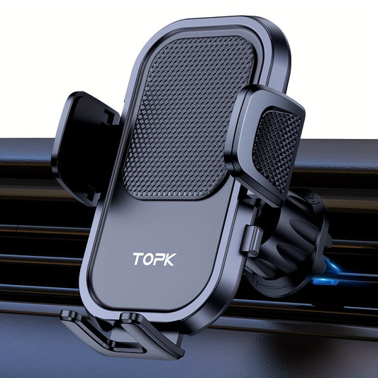 TOPK Car Phone Holder Mount, Car Mount with Hook Clip for Car Air Vent 360° Rotation Phone Mount Compatible with Iphone Android Cell Phone